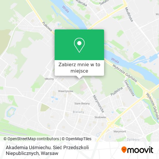 Mapa Akademia Uśmiechu. Sieć Przedszkoli Niepublicznych