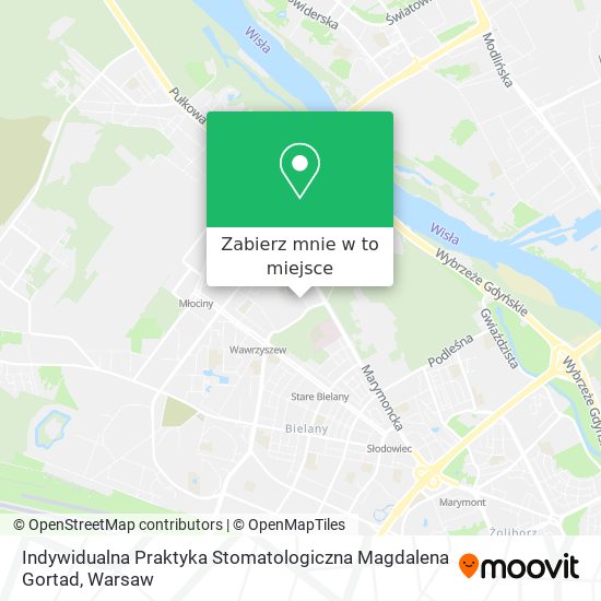 Mapa Indywidualna Praktyka Stomatologiczna Magdalena Gortad