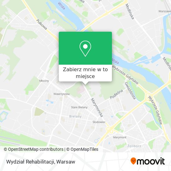 Mapa Wydział Rehabilitacji