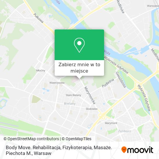 Mapa Body Move. Rehabilitacja, Fizykoterapia, Masaże. Piechota M.