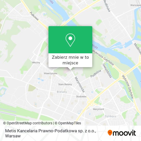 Mapa Metis Kancelaria Prawno-Podatkowa sp. z o.o.