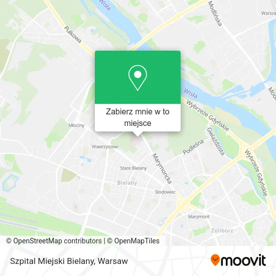 Mapa Szpital Miejski Bielany
