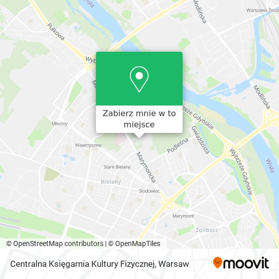 Mapa Centralna Księgarnia Kultury Fizycznej