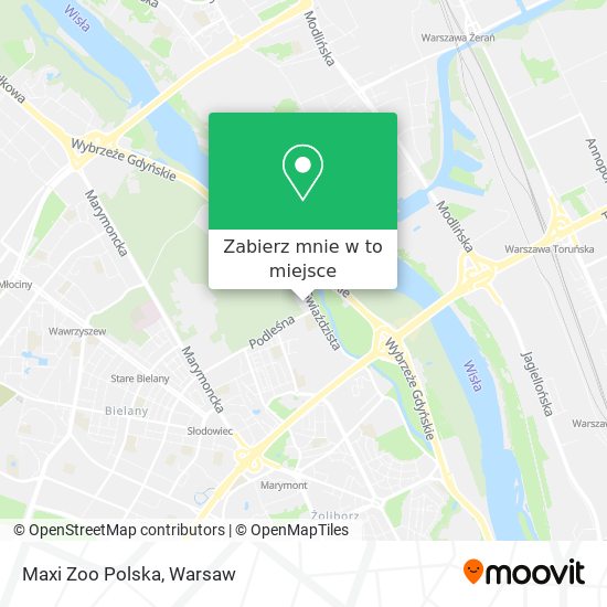 Mapa Maxi Zoo Polska