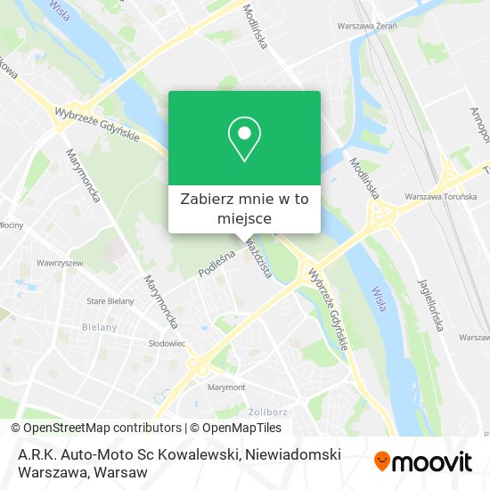 Mapa A.R.K. Auto-Moto Sc Kowalewski, Niewiadomski Warszawa