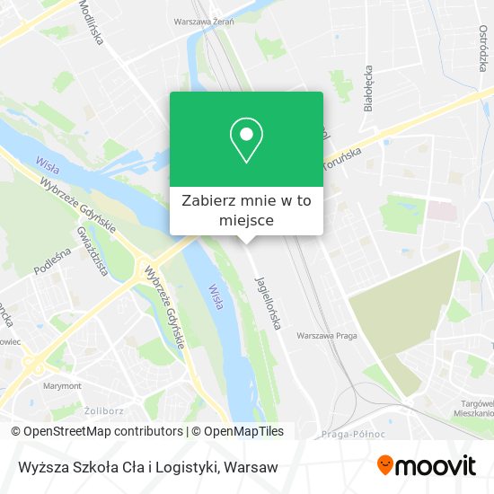 Mapa Wyższa Szkoła Cła i Logistyki