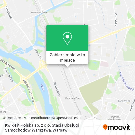 Mapa Kwik-Fit Polska sp. z o.o. Stacja Obsługi Samochodów Warszawa