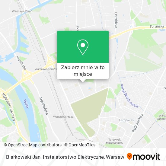 Mapa Białkowski Jan. Instalatorstwo Elektryczne