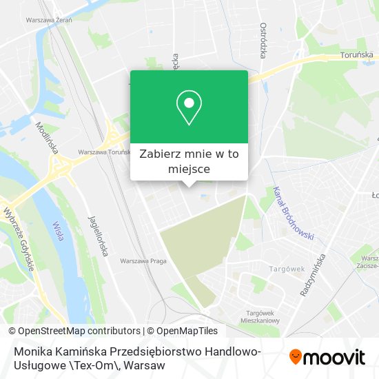 Mapa Monika Kamińska Przedsiębiorstwo Handlowo-Usługowe \Tex-Om\