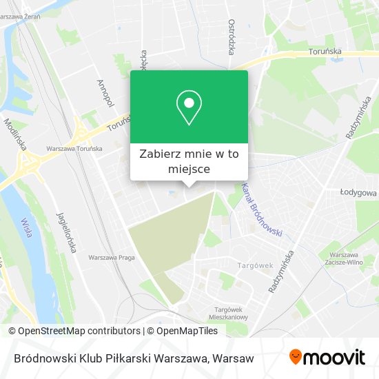 Mapa Bródnowski Klub Piłkarski Warszawa