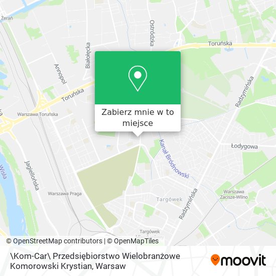 Mapa \Kom-Car\ Przedsiębiorstwo Wielobranżowe Komorowski Krystian