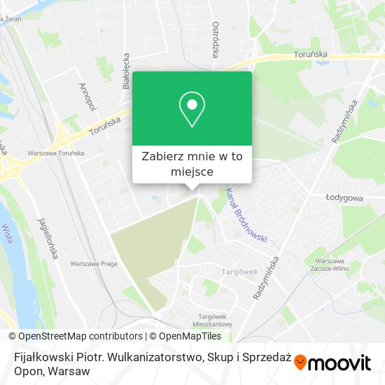 Mapa Fijałkowski Piotr. Wulkanizatorstwo, Skup i Sprzedaż Opon