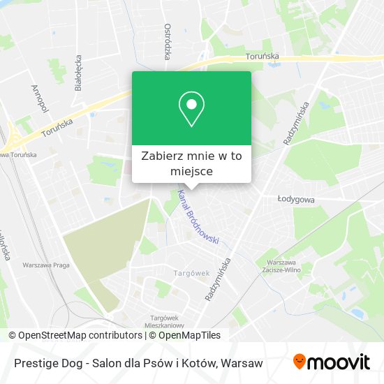 Mapa Prestige Dog - Salon dla Psów i Kotów