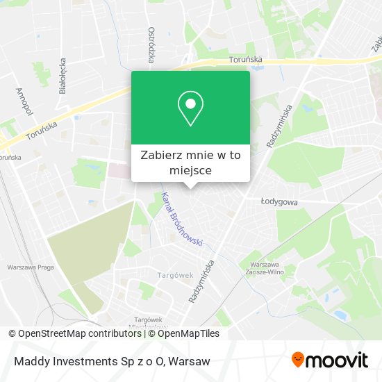 Mapa Maddy Investments Sp z o O