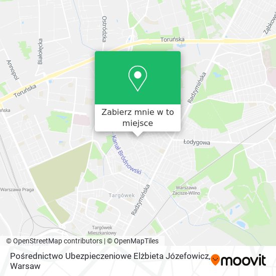 Mapa Pośrednictwo Ubezpieczeniowe Elżbieta Józefowicz