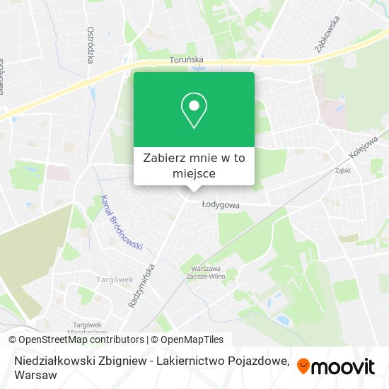 Mapa Niedziałkowski Zbigniew - Lakiernictwo Pojazdowe