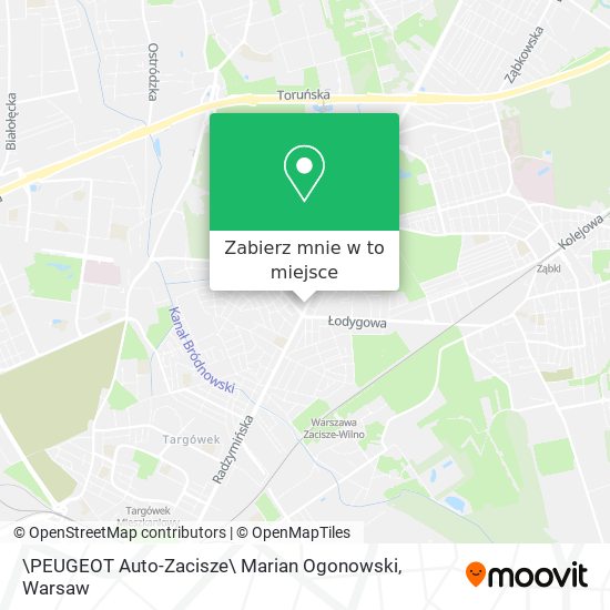 Mapa \PEUGEOT Auto-Zacisze\ Marian Ogonowski