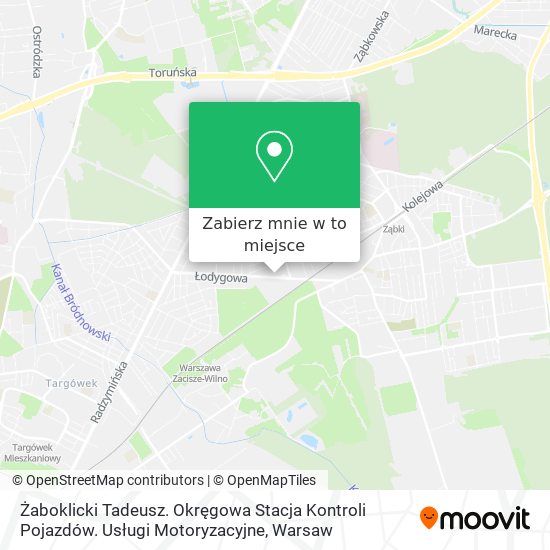 Mapa Żaboklicki Tadeusz. Okręgowa Stacja Kontroli Pojazdów. Usługi Motoryzacyjne