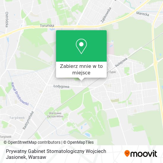 Mapa Prywatny Gabinet Stomatologiczny Wojciech Jasionek