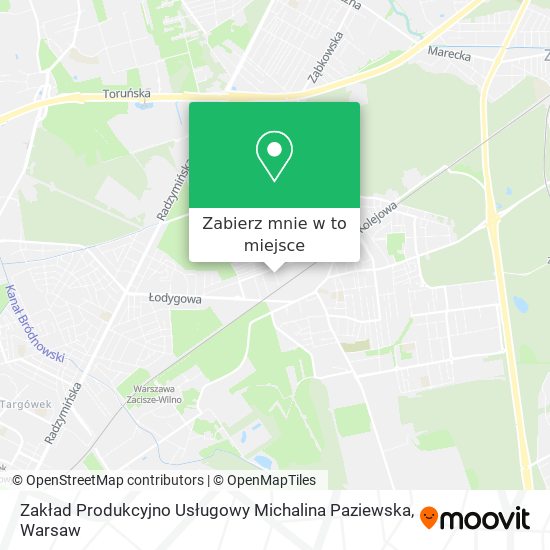 Mapa Zakład Produkcyjno Usługowy Michalina Paziewska