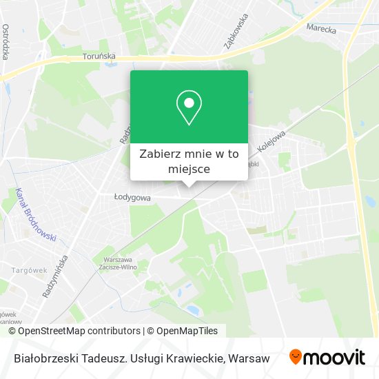 Mapa Białobrzeski Tadeusz. Usługi Krawieckie