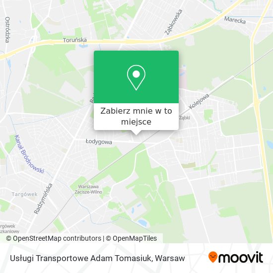 Mapa Usługi Transportowe Adam Tomasiuk