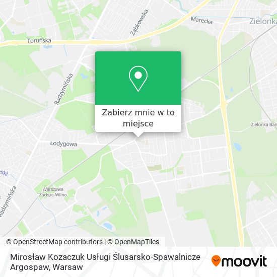 Mapa Mirosław Kozaczuk Usługi Ślusarsko-Spawalnicze Argospaw