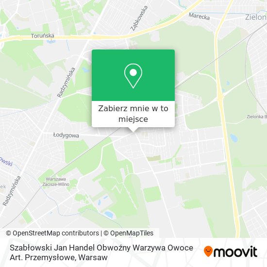 Mapa Szabłowski Jan Handel Obwoźny Warzywa Owoce Art. Przemysłowe