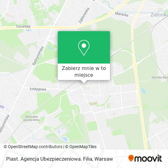 Mapa Piast. Agencja Ubezpieczeniowa. Filia