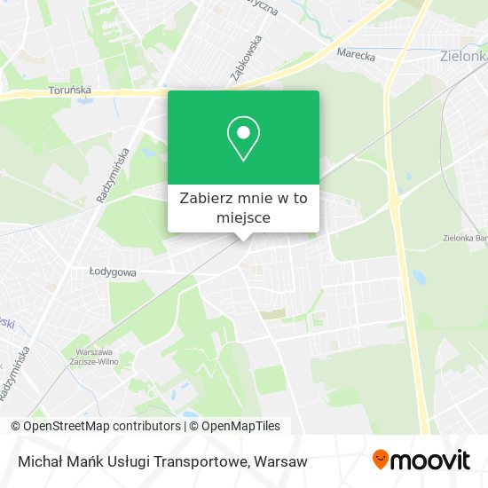 Mapa Michał Mańk Usługi Transportowe