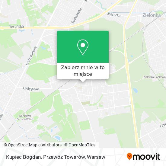 Mapa Kupiec Bogdan. Przewóz Towarów