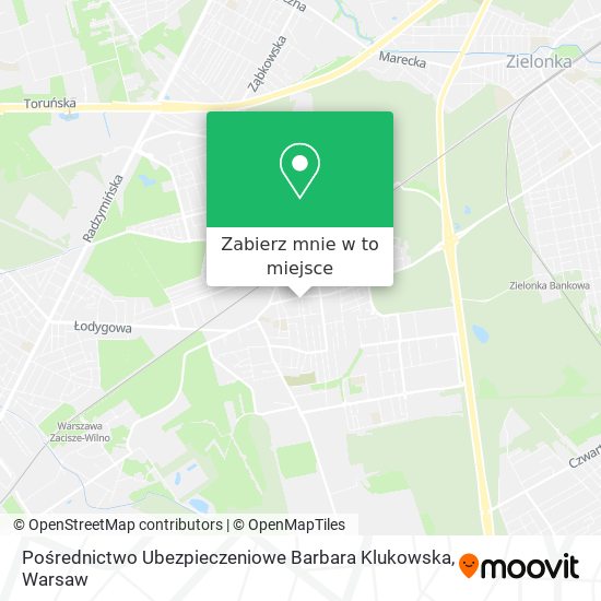 Mapa Pośrednictwo Ubezpieczeniowe Barbara Klukowska