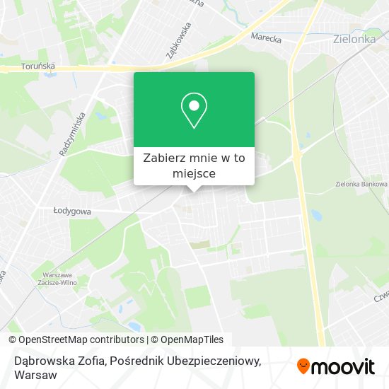 Mapa Dąbrowska Zofia, Pośrednik Ubezpieczeniowy