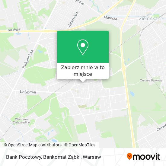 Mapa Bank Pocztowy, Bankomat Ząbki