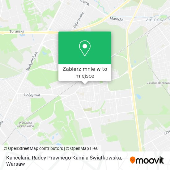 Mapa Kancelaria Radcy Prawnego Kamila Świątkowska