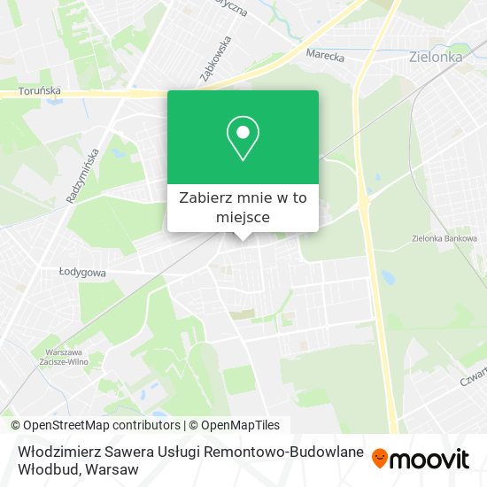 Mapa Włodzimierz Sawera Usługi Remontowo-Budowlane Włodbud