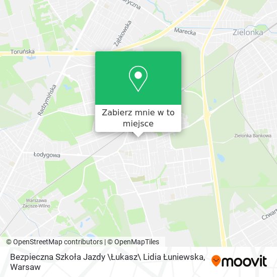 Mapa Bezpieczna Szkoła Jazdy \Łukasz\ Lidia Łuniewska