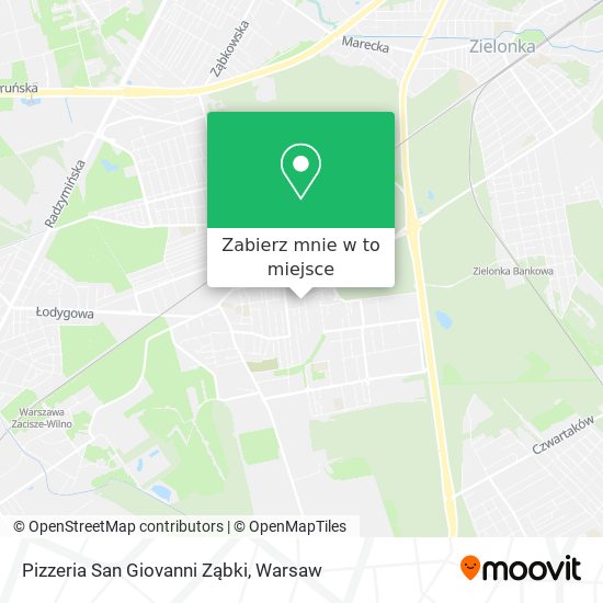 Mapa Pizzeria San Giovanni Ząbki