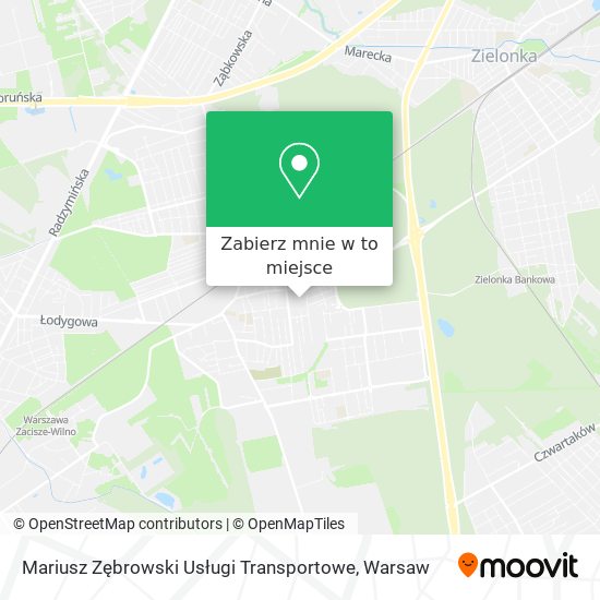 Mapa Mariusz Zębrowski Usługi Transportowe