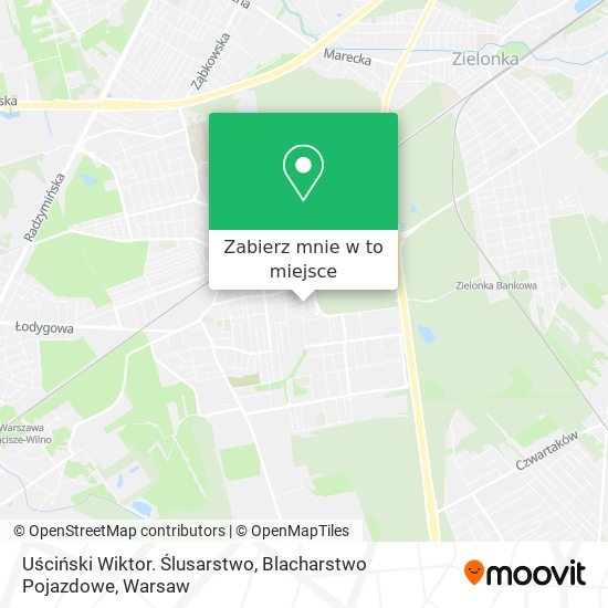 Mapa Uściński Wiktor. Ślusarstwo, Blacharstwo Pojazdowe