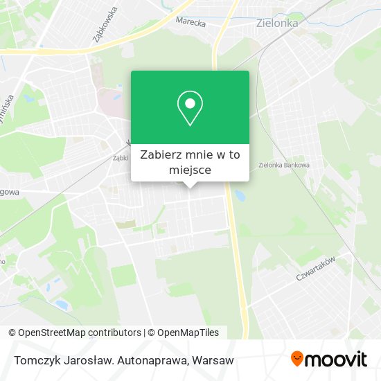 Mapa Tomczyk Jarosław. Autonaprawa