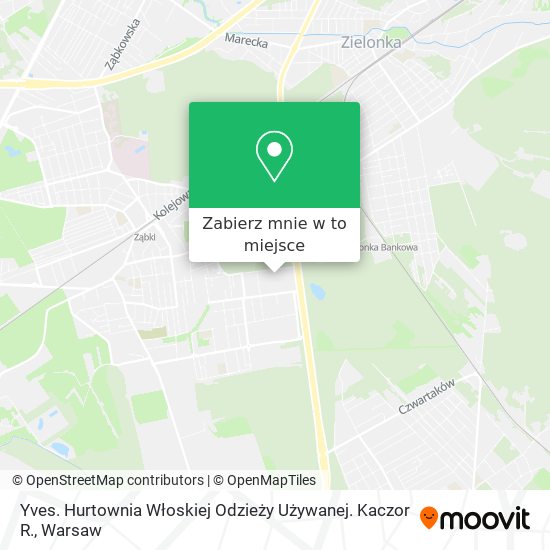 Mapa Yves. Hurtownia Włoskiej Odzieży Używanej. Kaczor R.