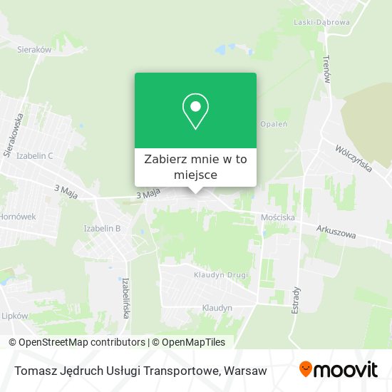 Mapa Tomasz Jędruch Usługi Transportowe