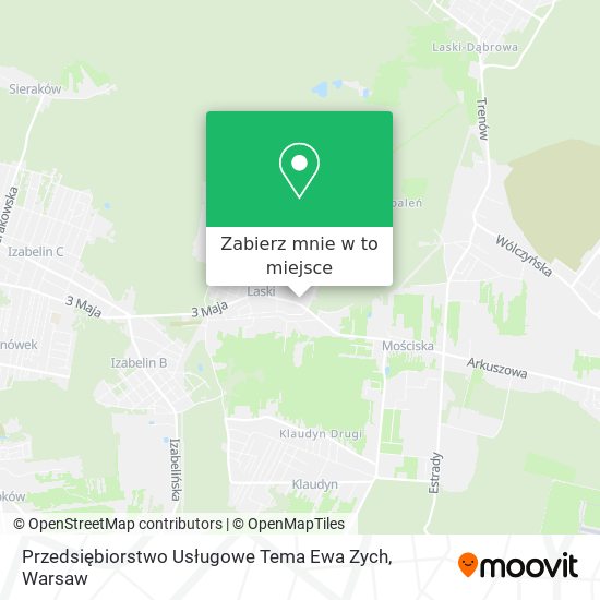 Mapa Przedsiębiorstwo Usługowe Tema Ewa Zych