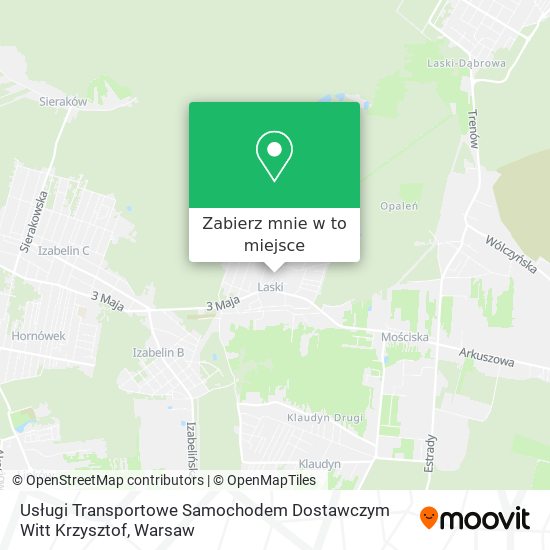 Mapa Usługi Transportowe Samochodem Dostawczym Witt Krzysztof