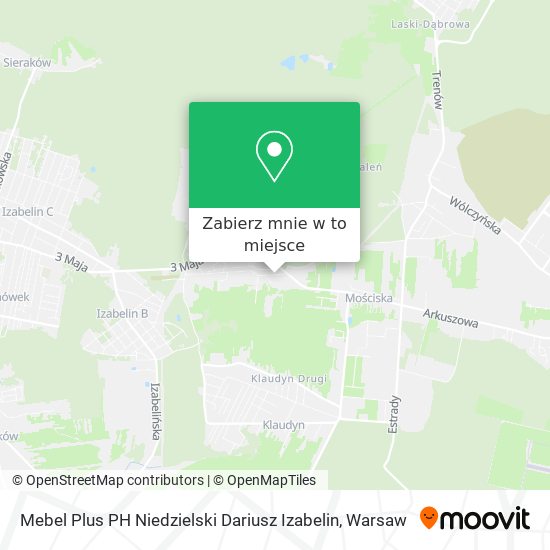 Mapa Mebel Plus PH Niedzielski Dariusz Izabelin