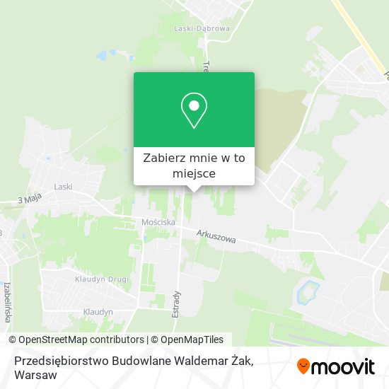 Mapa Przedsiębiorstwo Budowlane Waldemar Żak