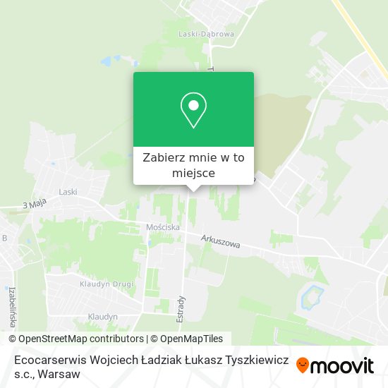 Mapa Ecocarserwis Wojciech Ładziak Łukasz Tyszkiewicz s.c.