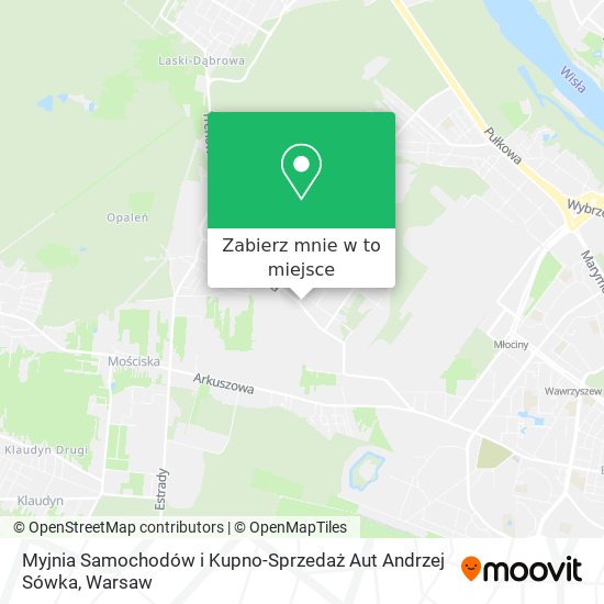 Mapa Myjnia Samochodów i Kupno-Sprzedaż Aut Andrzej Sówka