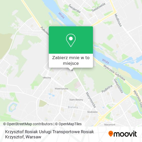 Mapa Krzysztof Rosiak Usługi Transportowe Rosiak Krzysztof